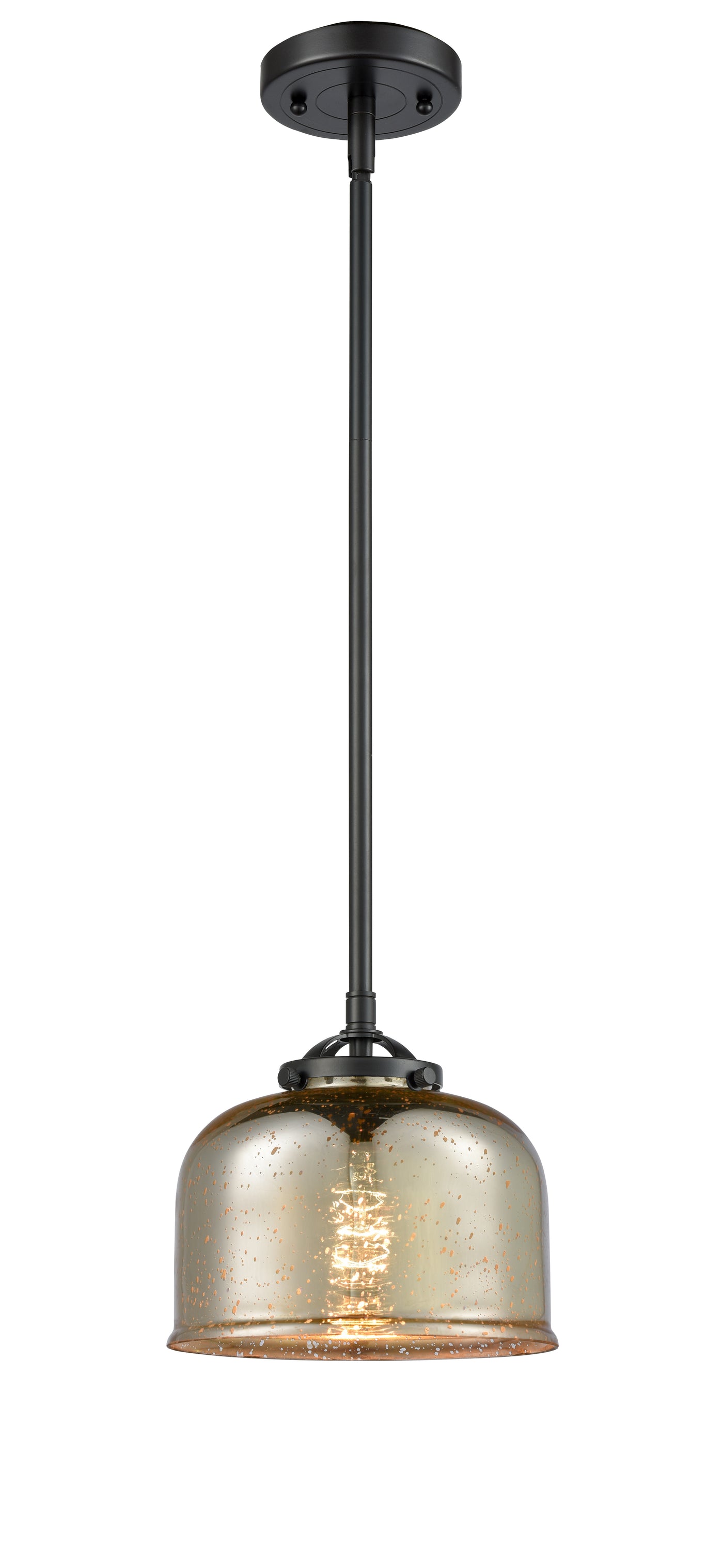 Nouveau Mini Pendant Cast Brass 8 Inch