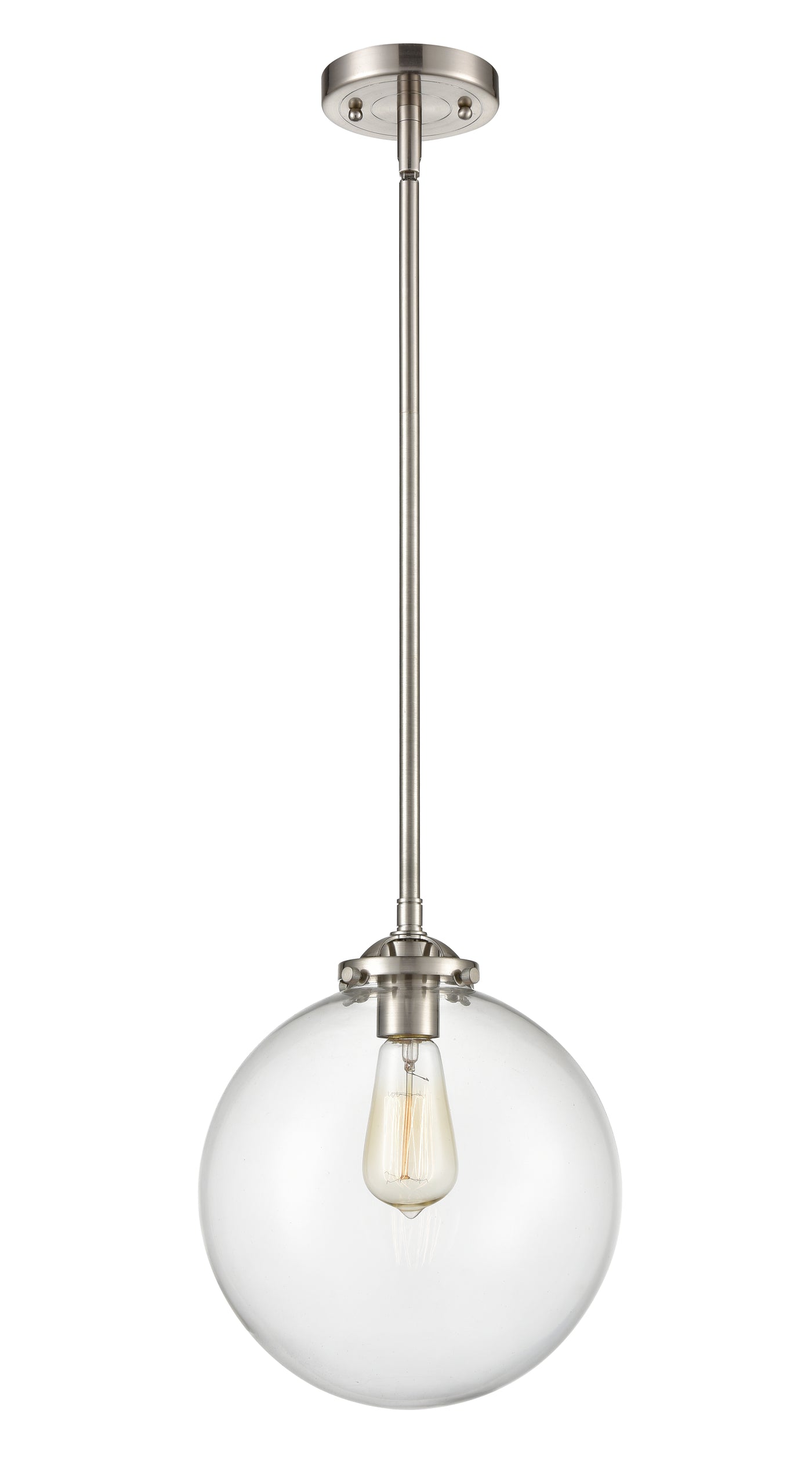 Nouveau Mini Pendant Cast Brass 10 Inch