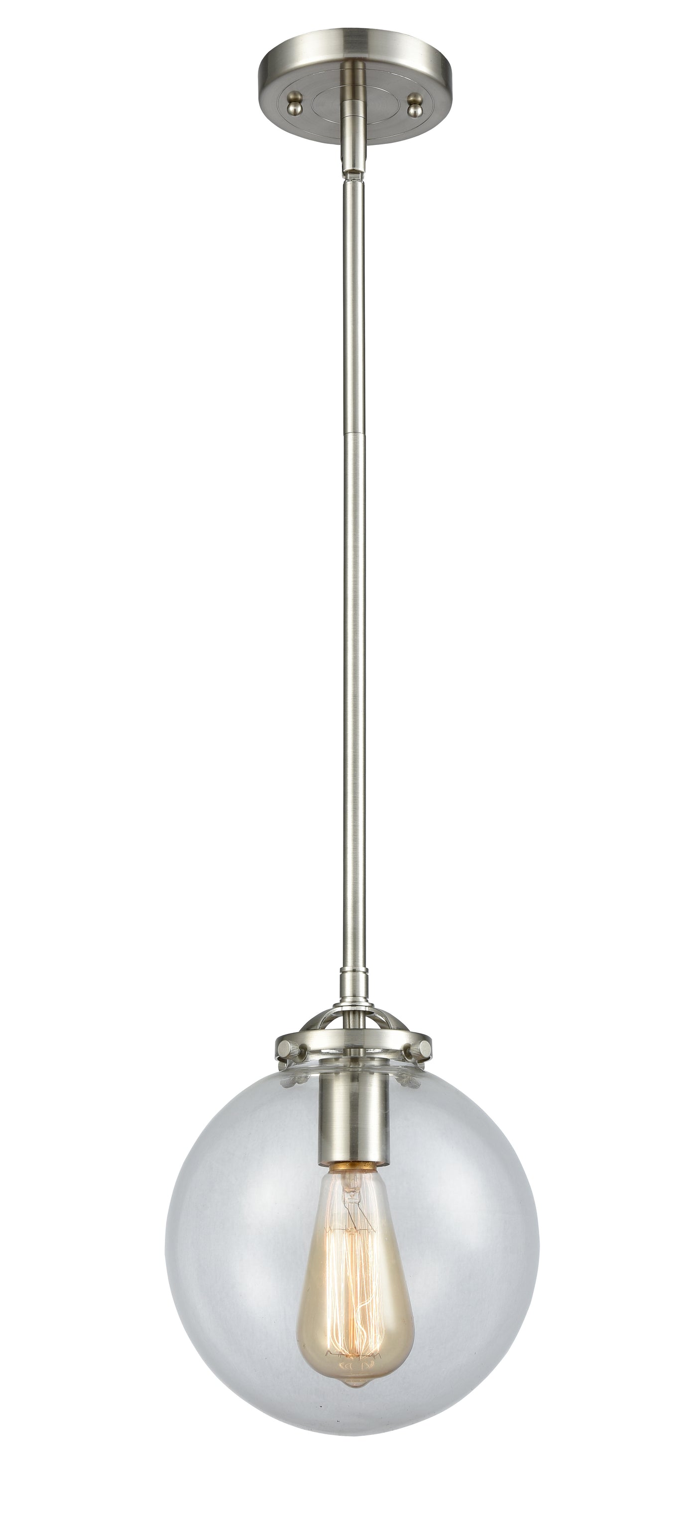 Nouveau Mini Pendant 8" Cast Brass