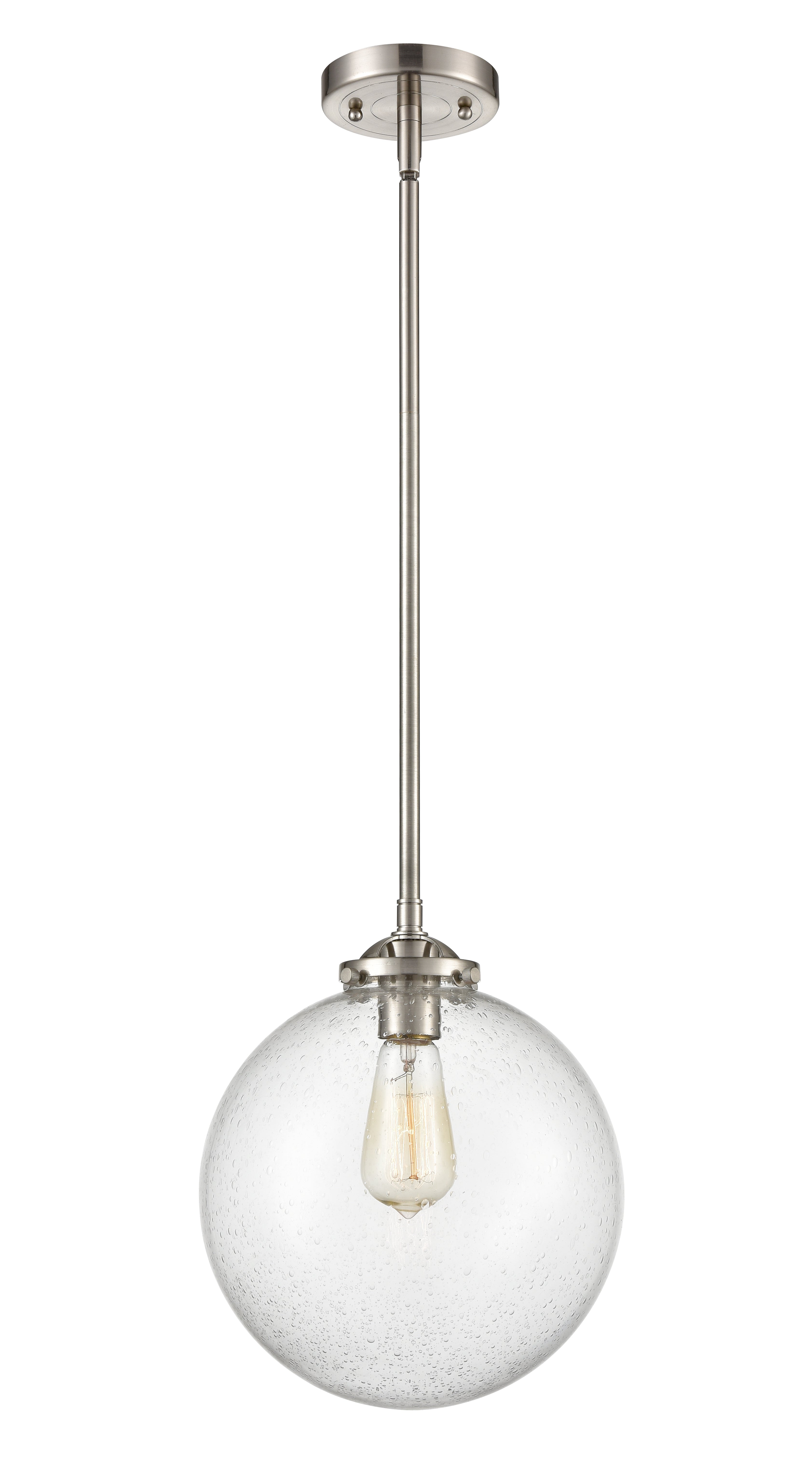 Nouveau Mini Pendant Cast Brass 10 Inch