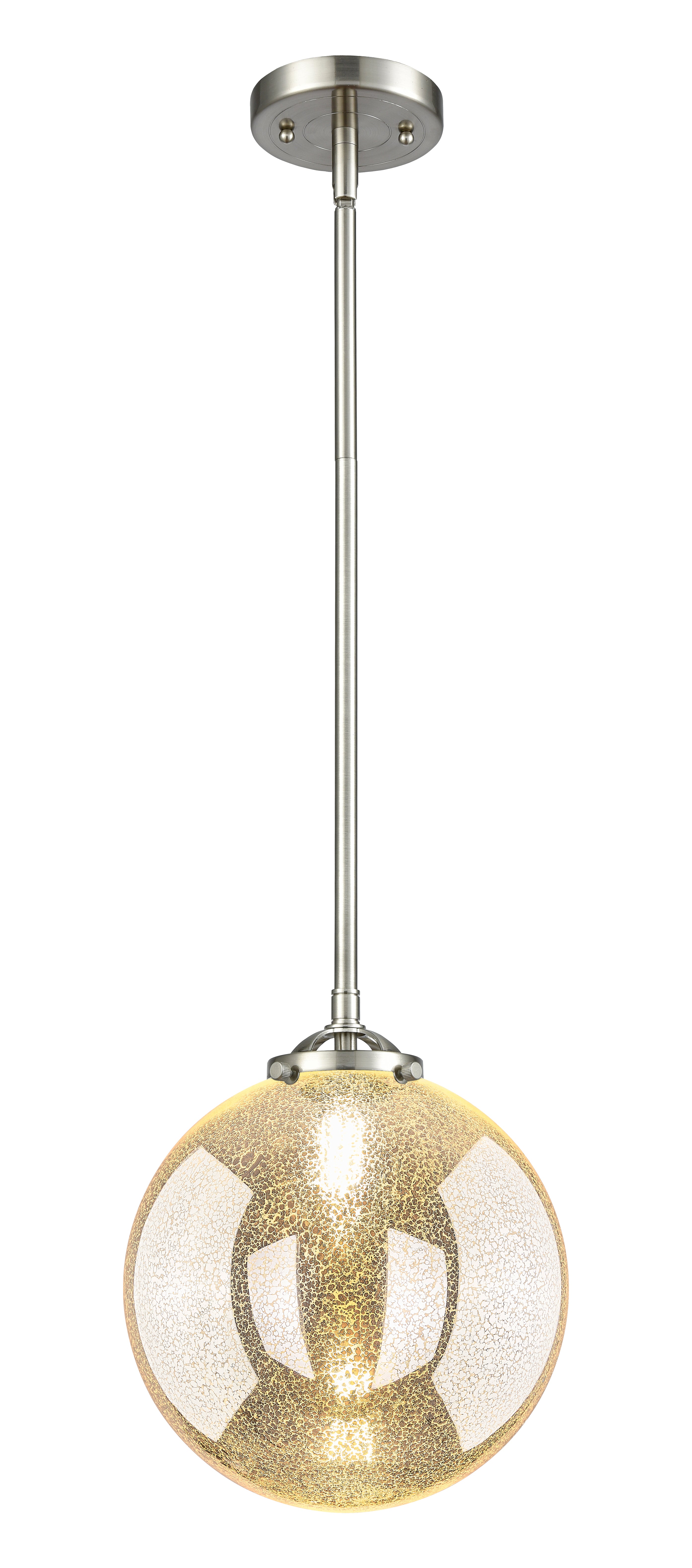 Nouveau Mini Pendant Cast Brass 10 Inch