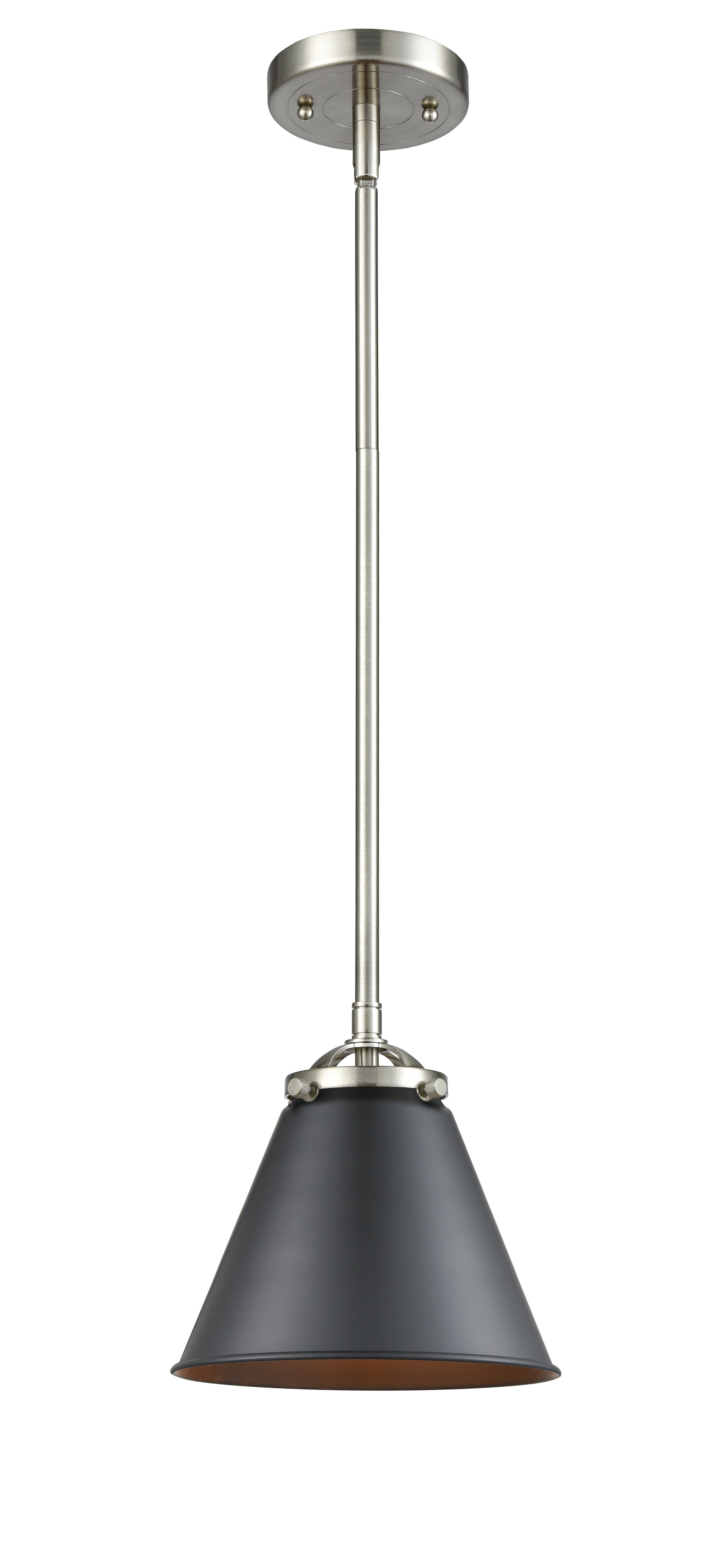 Nouveau Mini Pendant Black Antique Brass