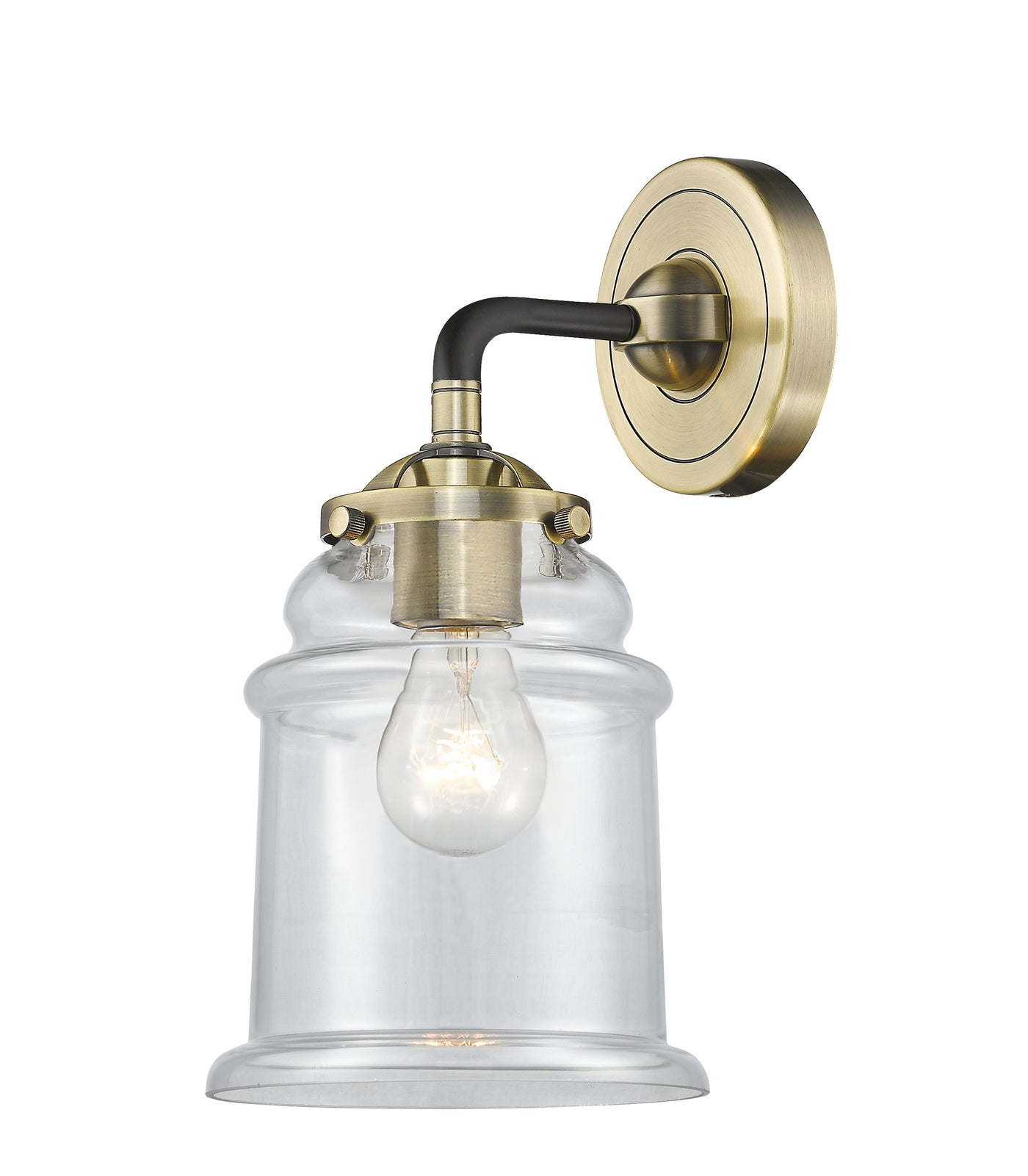 Nouveau Sconce Brass Glass Steel