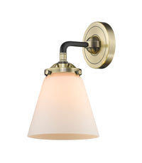 Nouveau Sconce Cast Brass Glass Steel