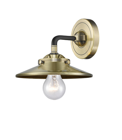 Nouveau Sconce Cast Brass Glass 8 Inch
