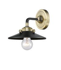 Nouveau Sconce Cast Brass Steel Glass