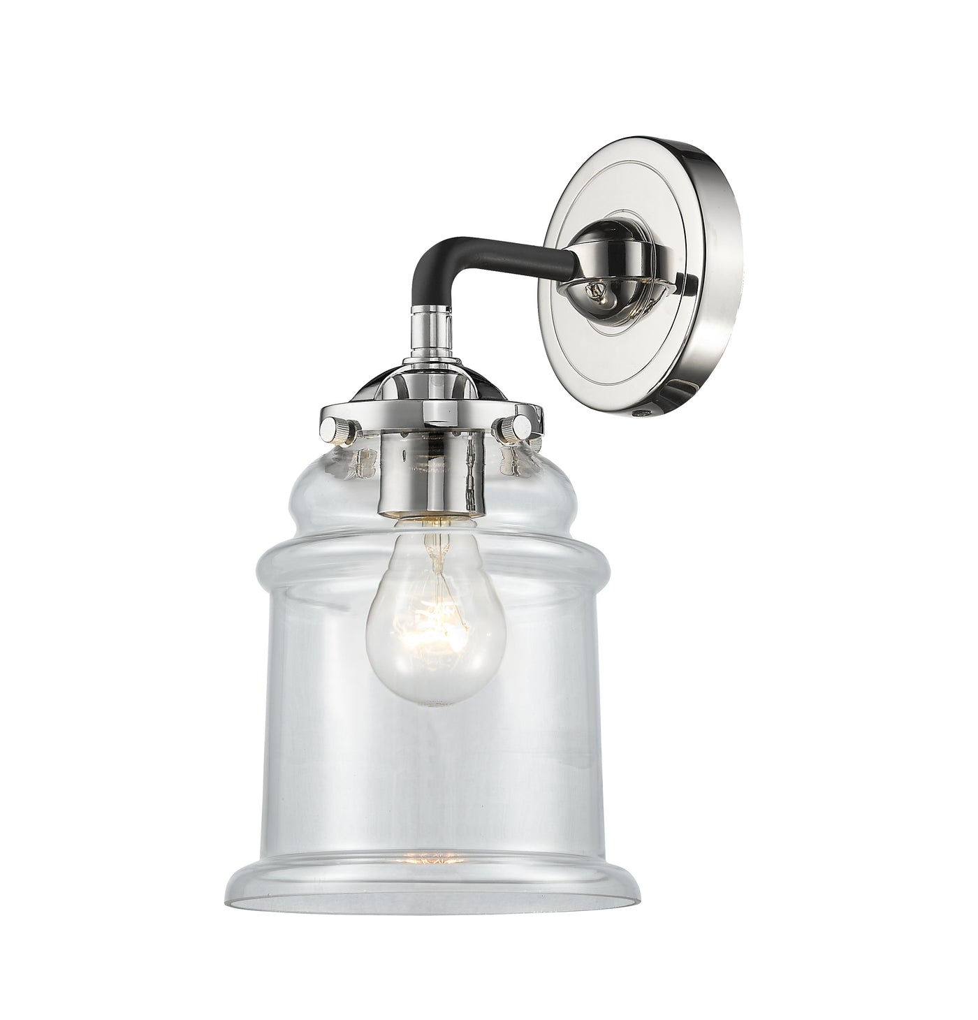 Nouveau Sconce Cast Brass Glass Steel