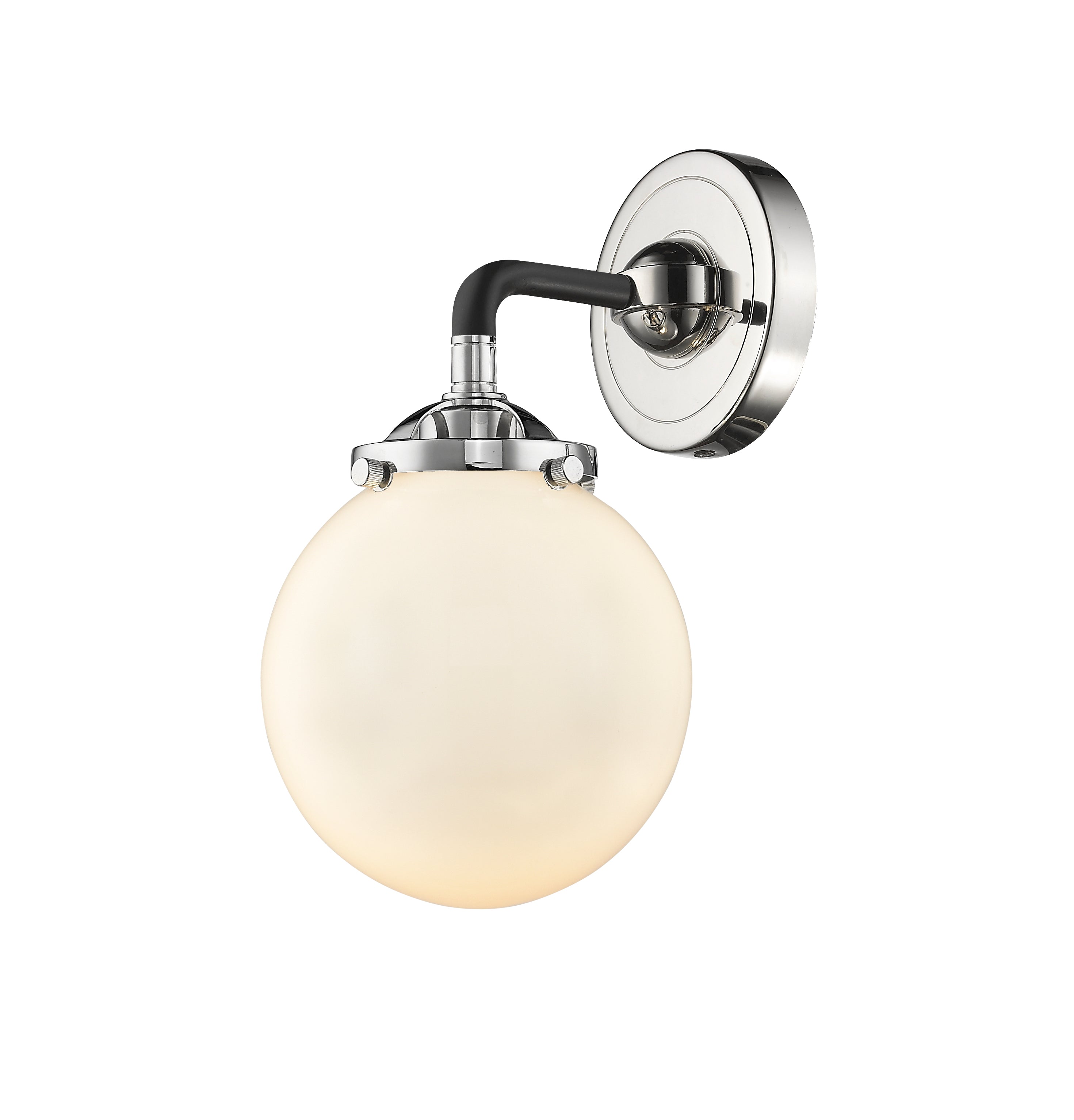 Nouveau Sconce Cast Brass 9 Inch Glass
