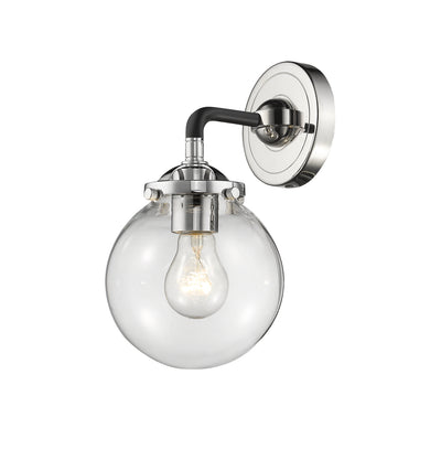 Nouveau Sconce Cast Brass 9 Inch Glass