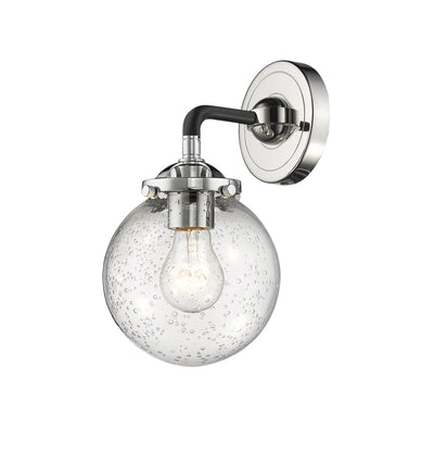 Nouveau Sconce Cast Brass 9 Inch Glass