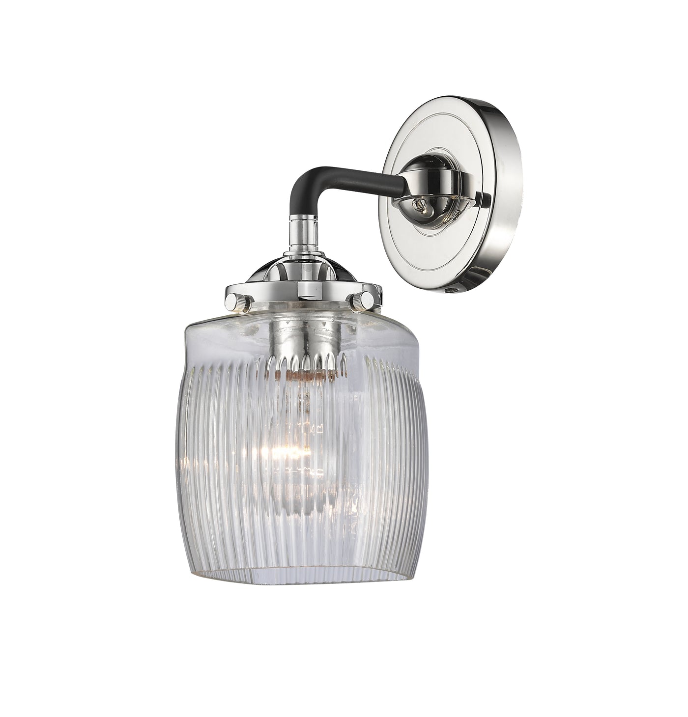 Nouveau Sconce Cast Brass Glass Steel