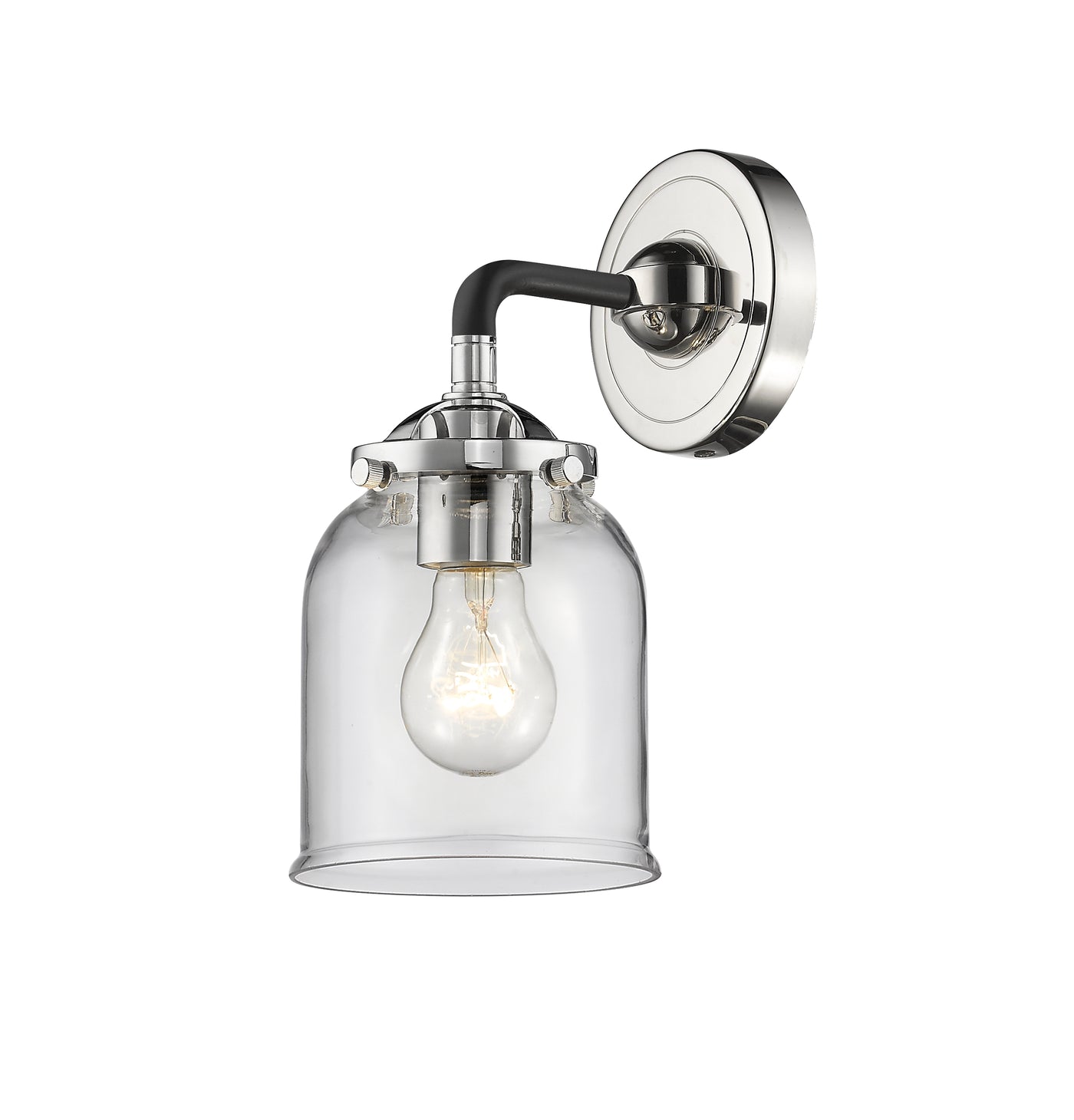 Nouveau Sconce Cast Brass Glass Steel