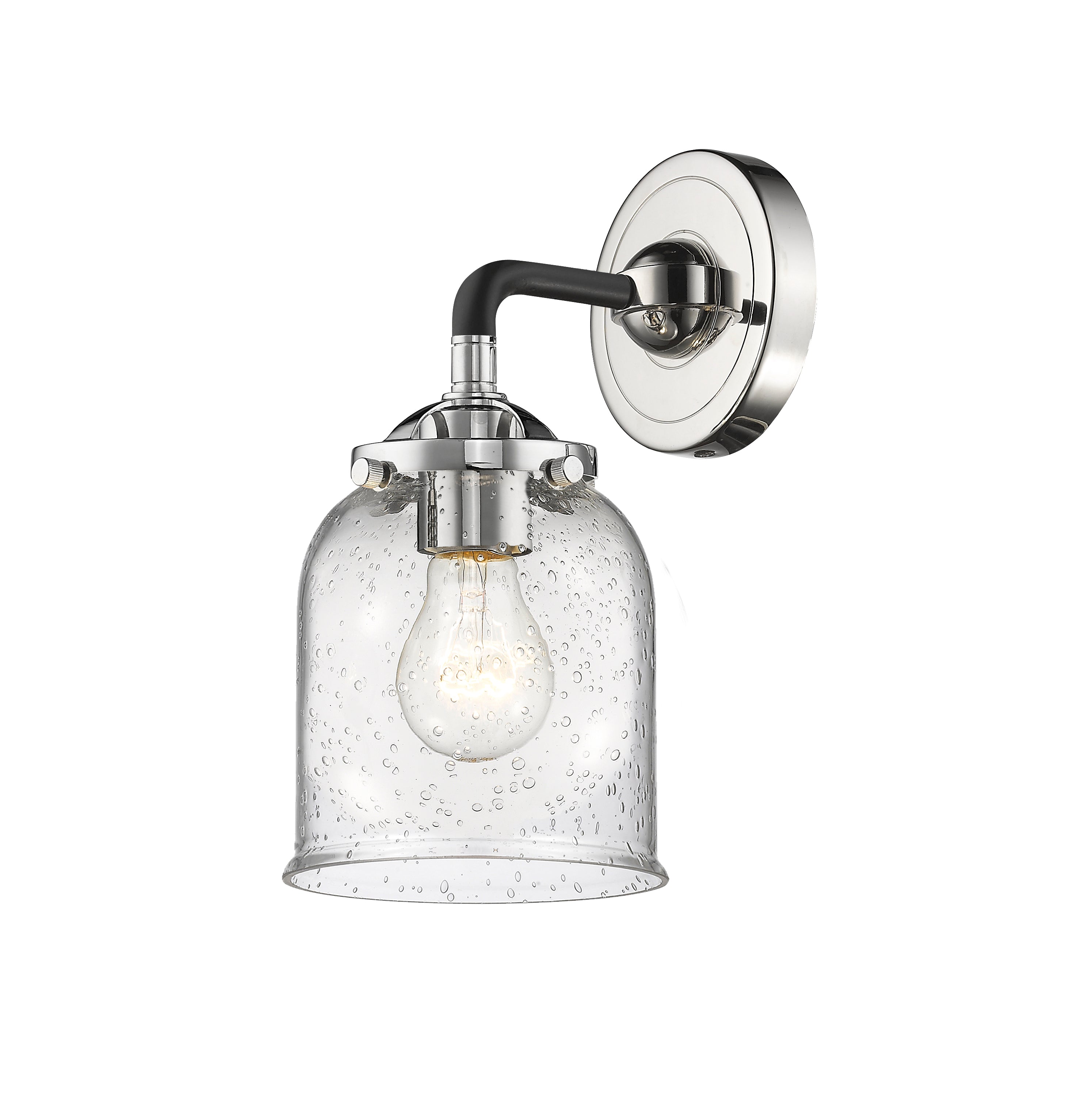 Nouveau Sconce Cast Brass Glass Steel