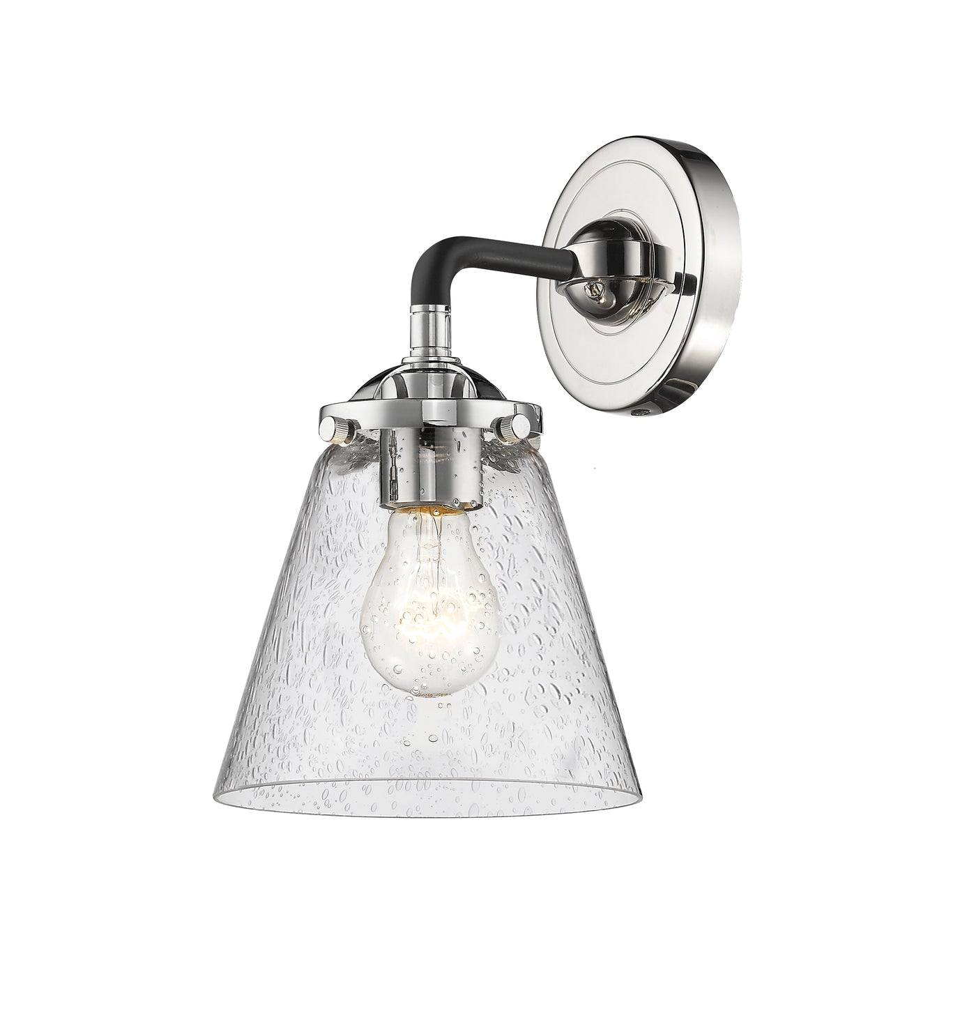 Nouveau Sconce Cast Brass Glass Steel