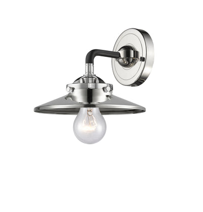 Nouveau Sconce Cast Brass Steel Glass