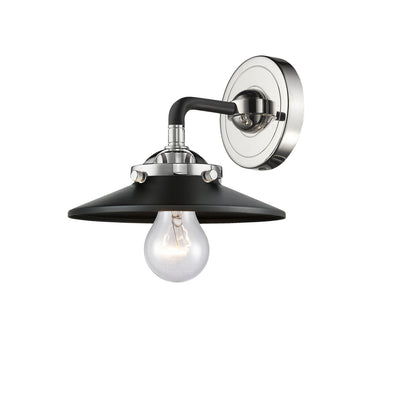 Nouveau Sconce Cast Brass Steel Glass