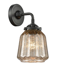 Nouveau Sconce Cast Brass Glass Steel