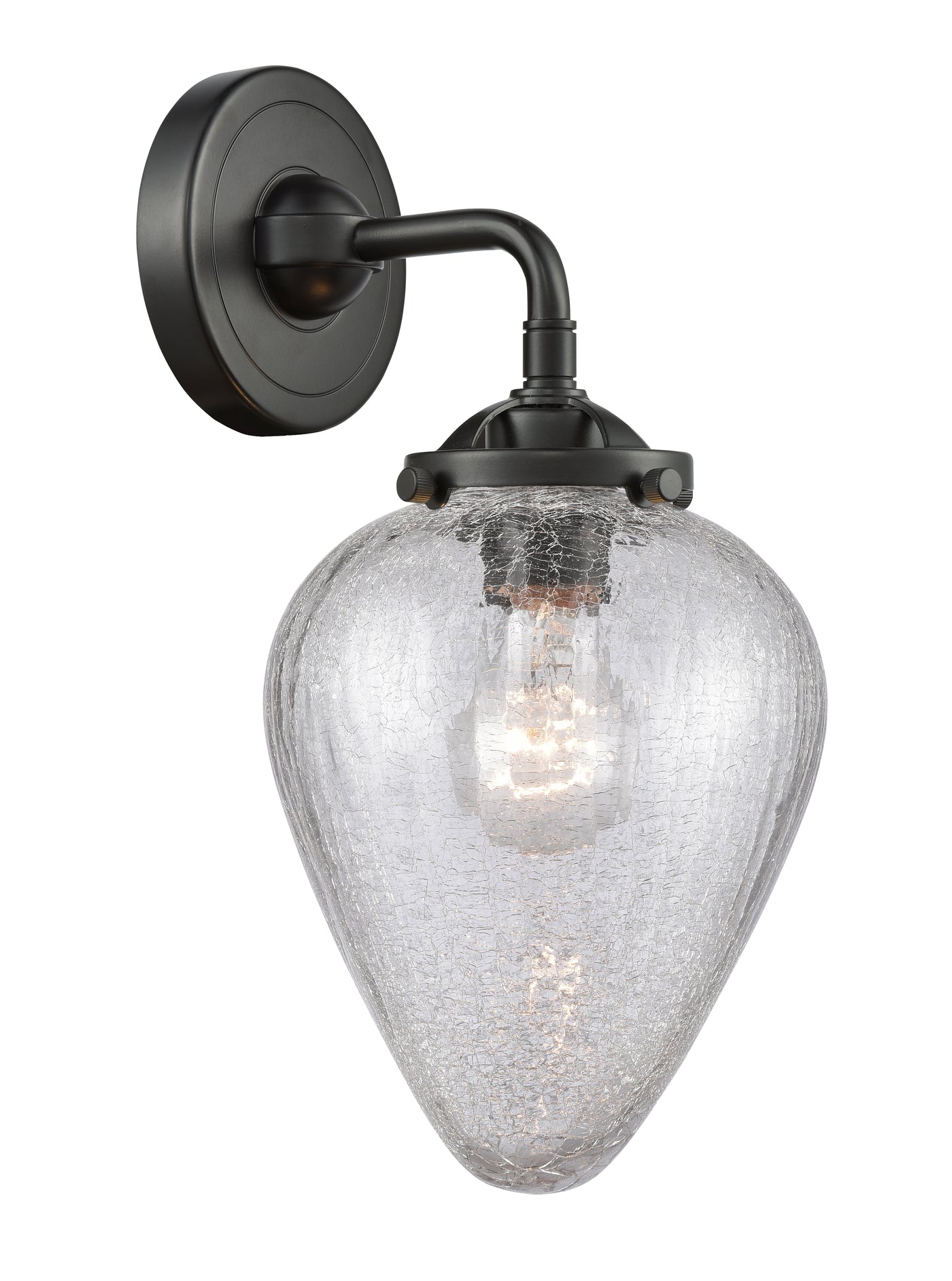 Nouveau Sconce Cast Brass Glass Steel