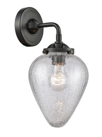 Nouveau Sconce Cast Brass Glass Steel
