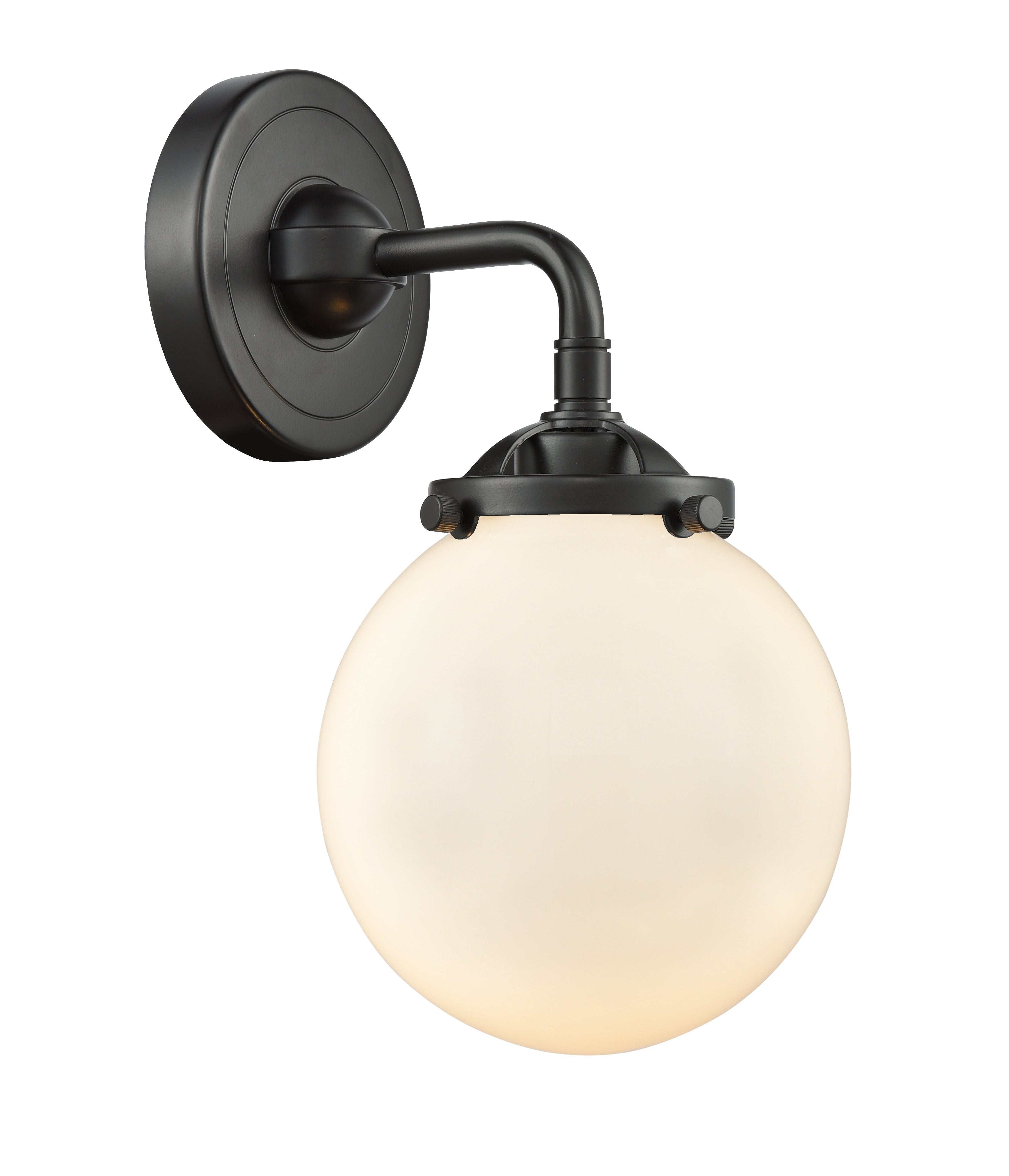 Nouveau Sconce Cast Brass 9 Inch Glass