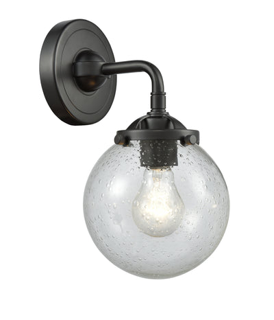 Nouveau Sconce Cast Brass 9 Inch Glass