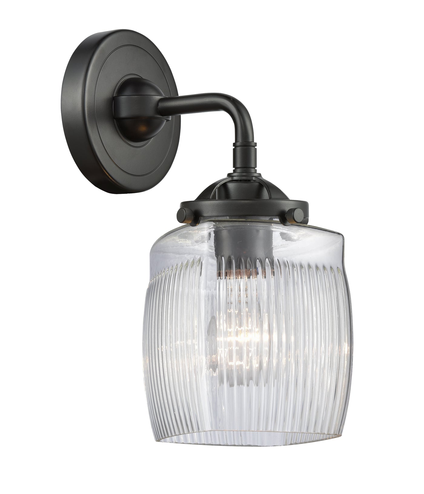 Nouveau Sconce Cast Brass Glass Steel