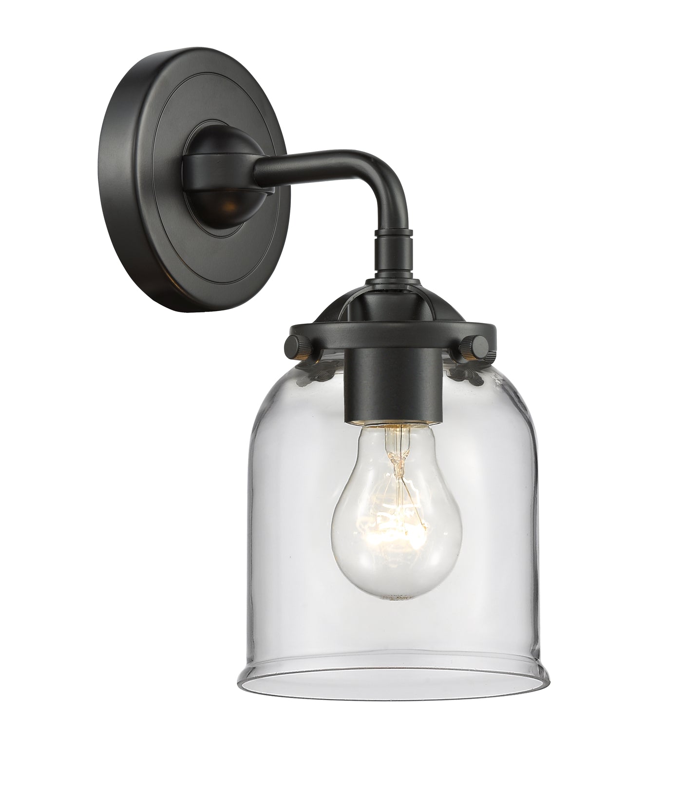 Nouveau Sconce Cast Brass Glass Steel