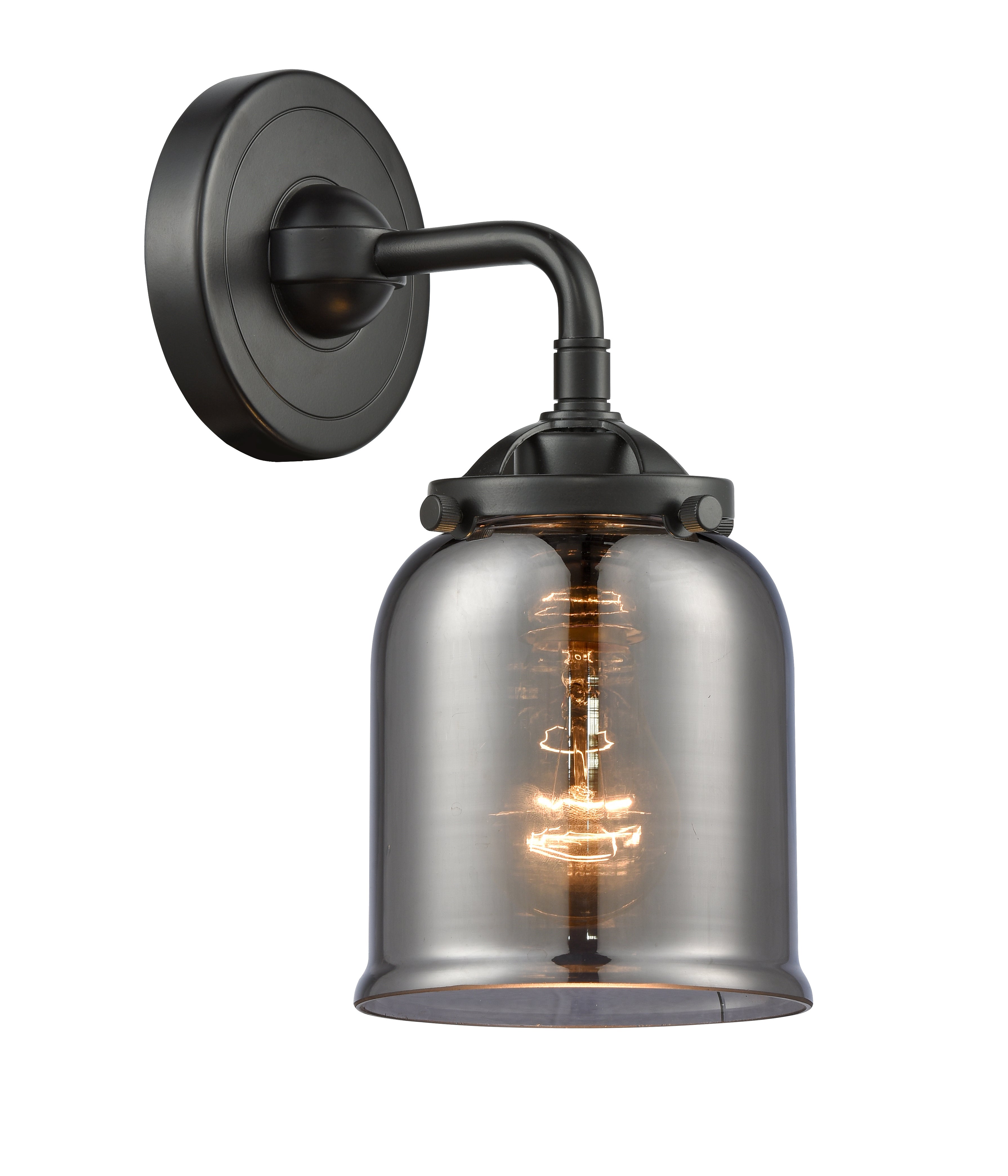 Nouveau Sconce Cast Brass Glass Steel