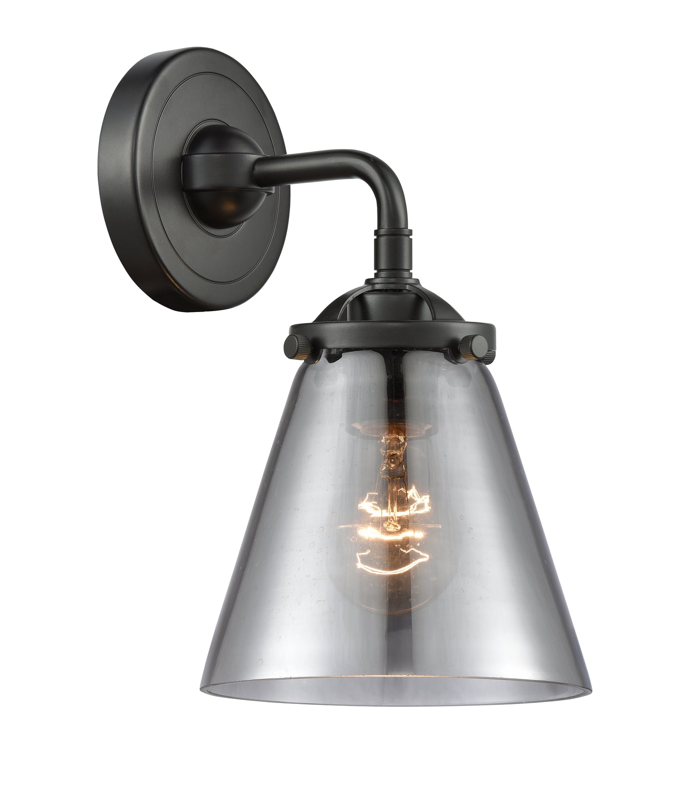 Nouveau Sconce Cast Brass Glass Steel
