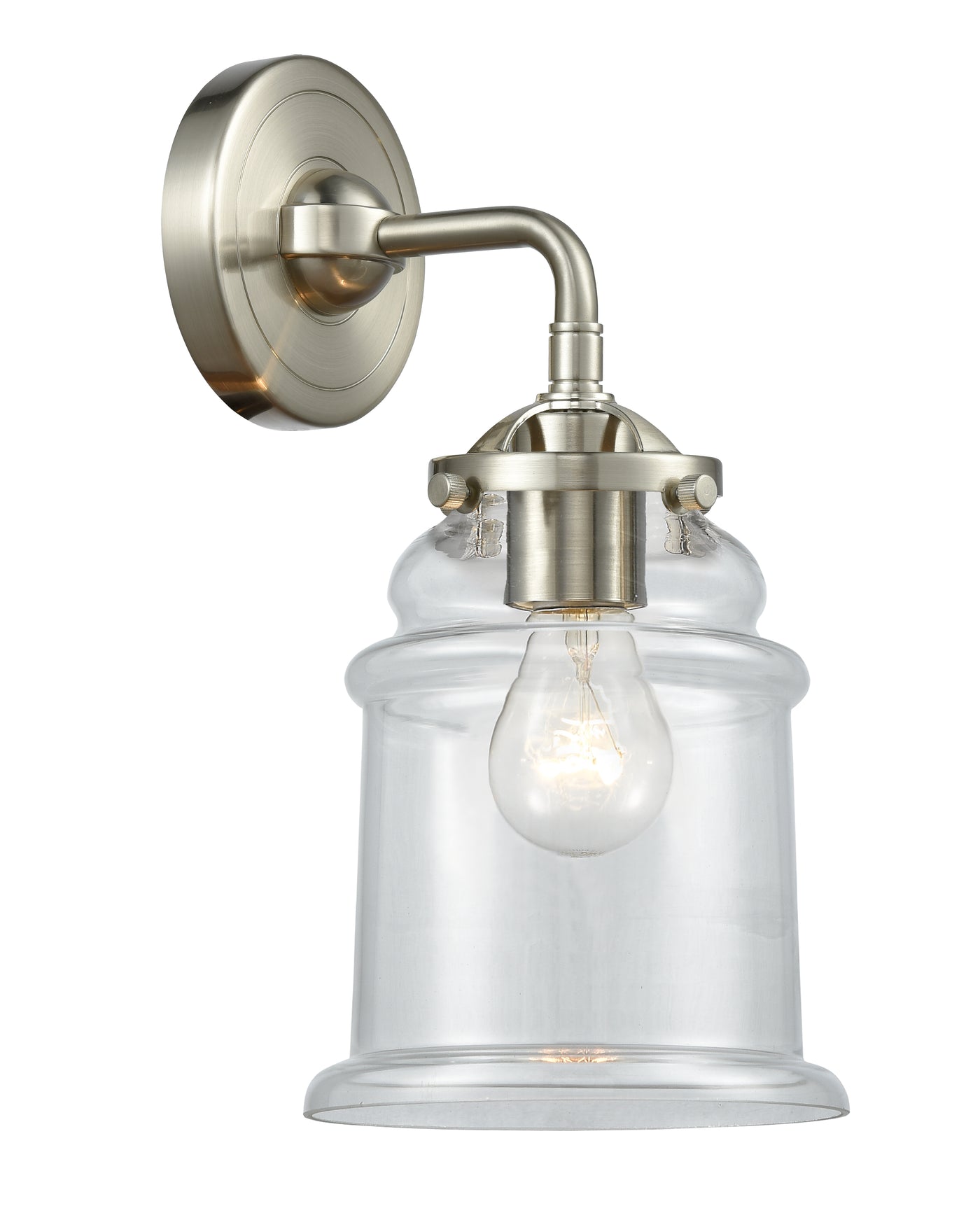 Nouveau Sconce Cast Brass Glass Steel