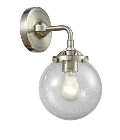 Nouveau Sconce Cast Brass 9 Inch Glass