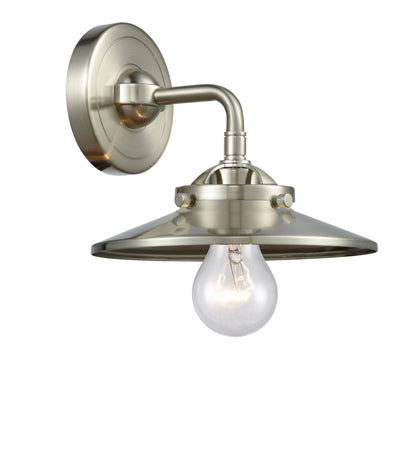 Nouveau Sconce Cast Brass Glass 8 Inch