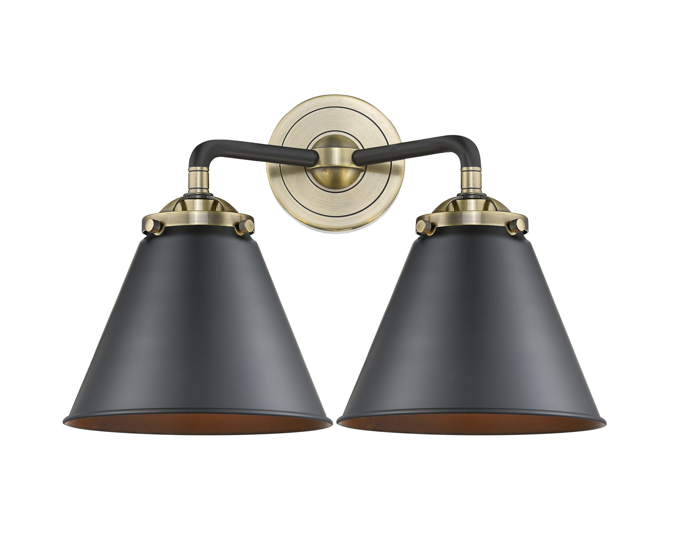 Nouveau Sconce Cast Brass Glass Steel