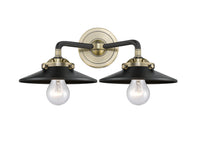 Nouveau Bath Vanity Light Cast Brass Glass