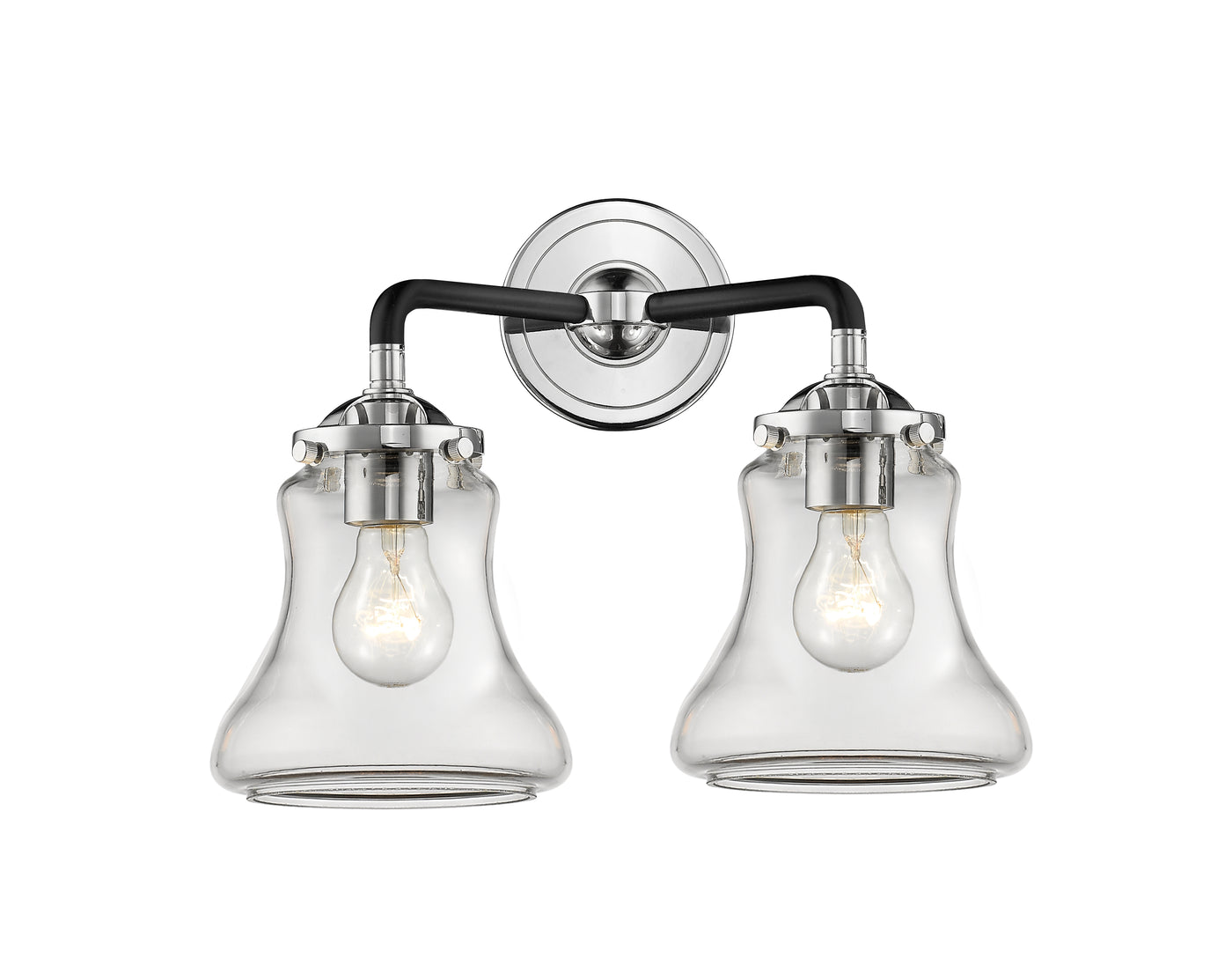 Nouveau Bath Vanity Light Cast Steel Glass