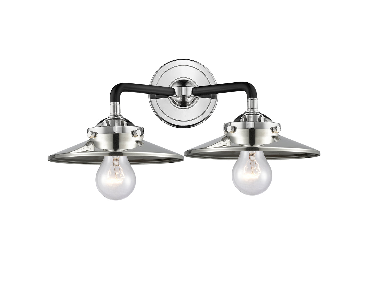 Nouveau Bath Vanity Light Cast Brass Glass