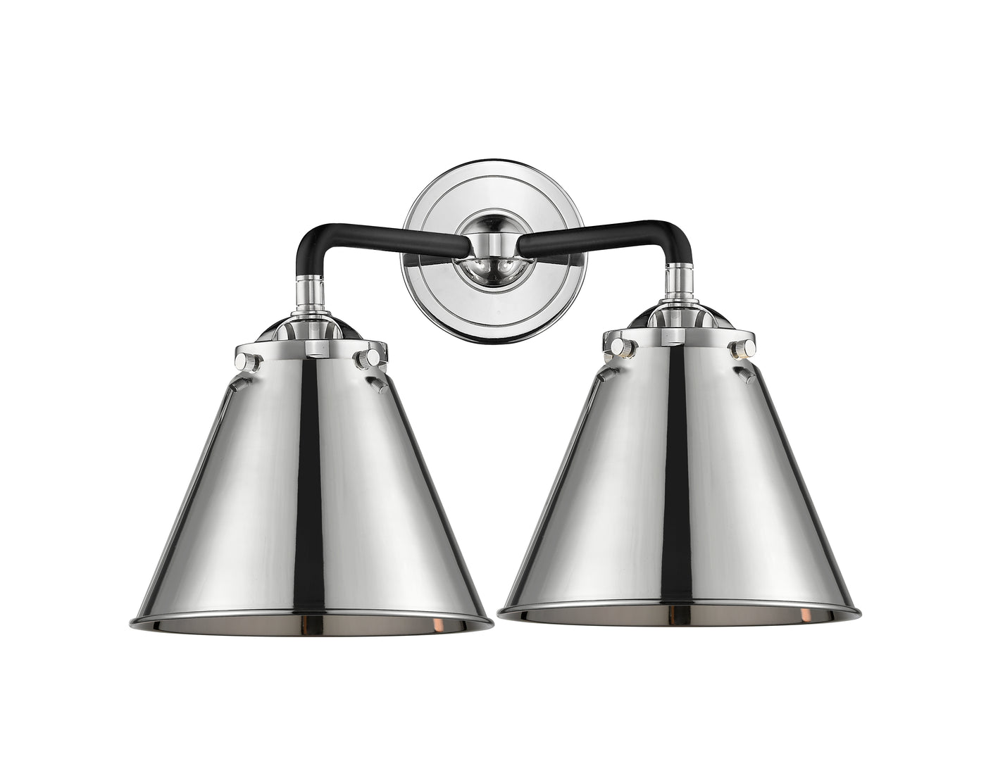 Nouveau Sconce Cast Brass Glass Steel
