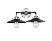 Nouveau Bath Vanity Light Cast Brass Glass