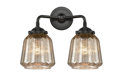 Nouveau Bath Vanity Light Cast Brass Glass