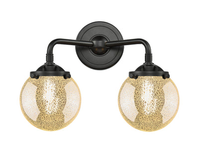 Nouveau Bath Vanity Light Cast Brass 14 Inch