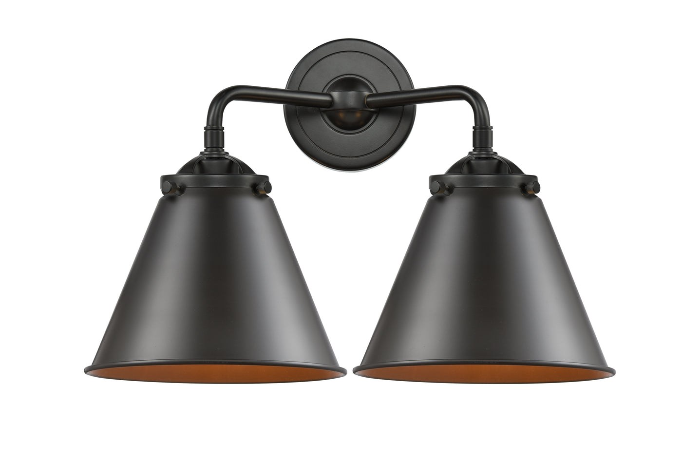 Nouveau Bath Vanity Light Cast Brass Glass