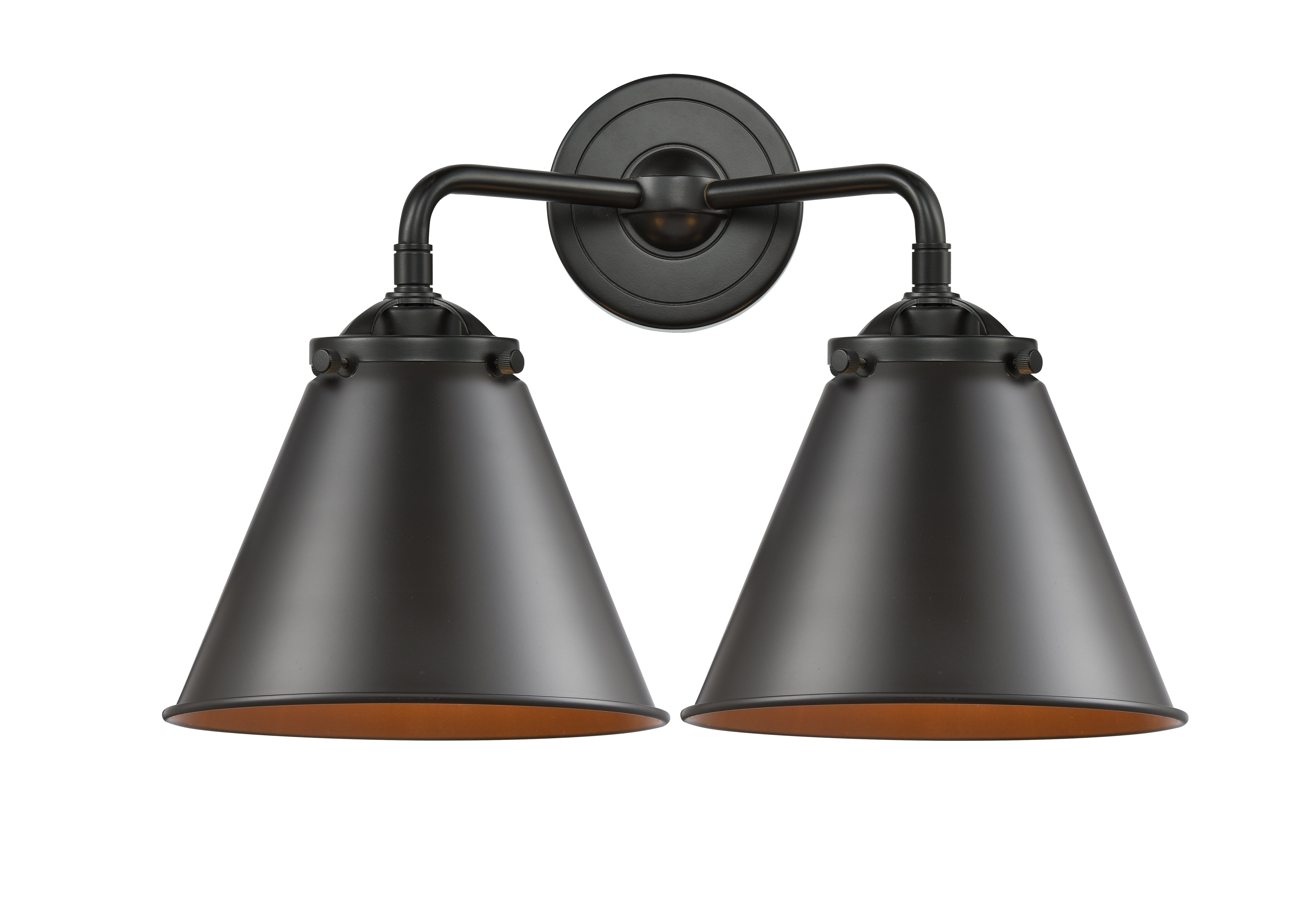 Nouveau Sconce Cast Brass Glass Steel