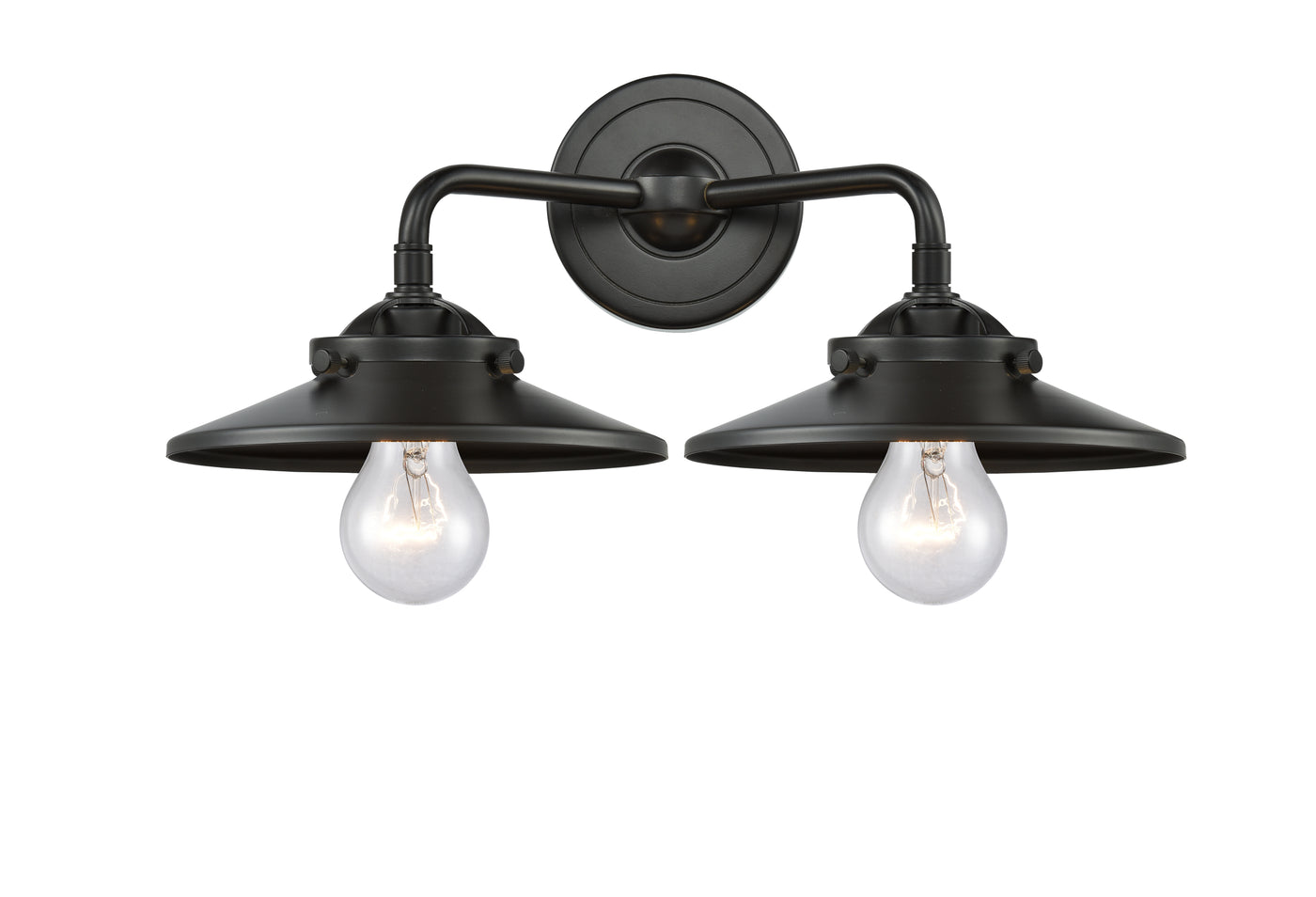 Nouveau Bath Vanity Light Cast Brass Glass