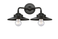 Nouveau Bath Vanity Light Cast Brass Glass