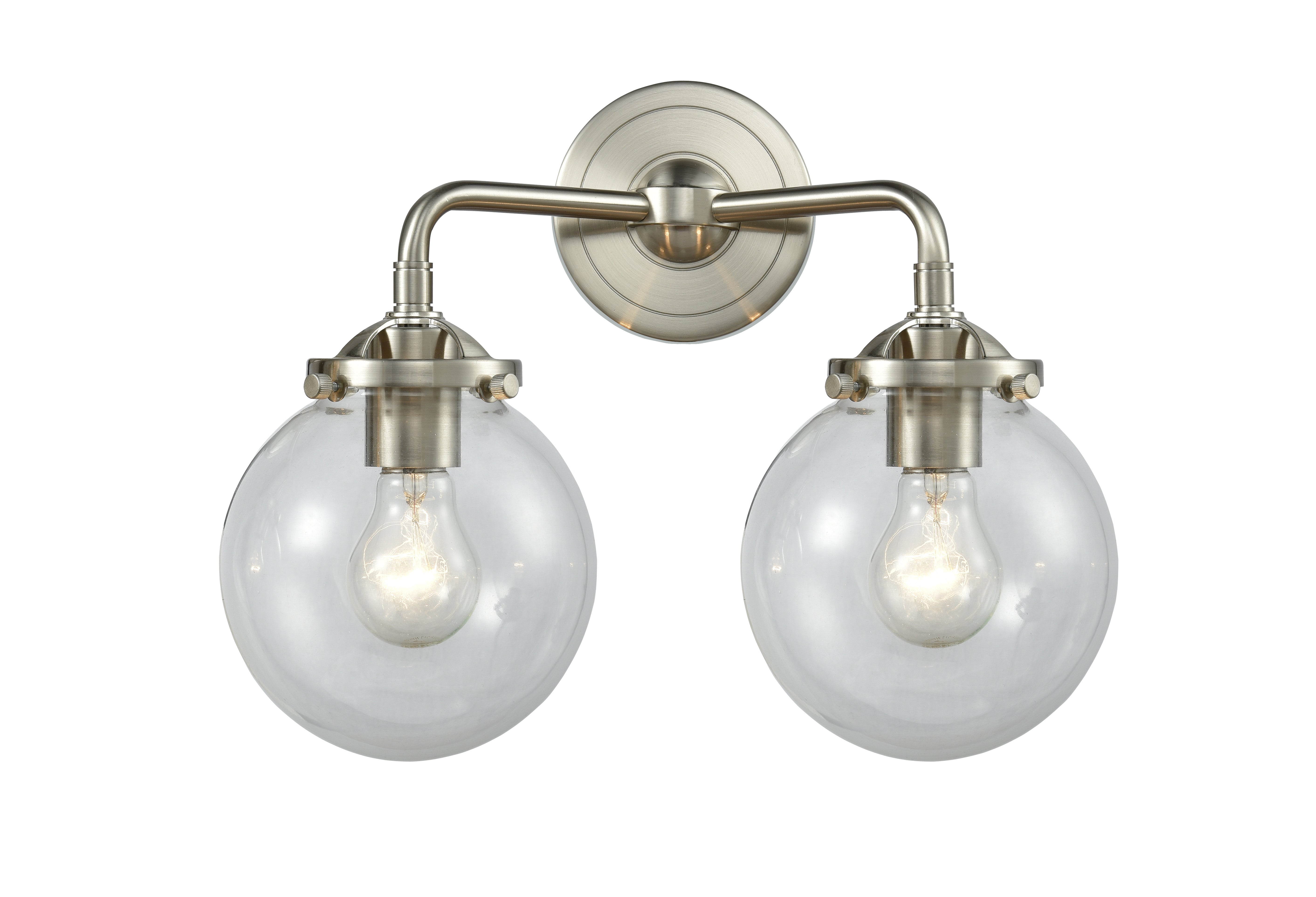 Nouveau Bath Vanity Light Cast Brass 14 Inch