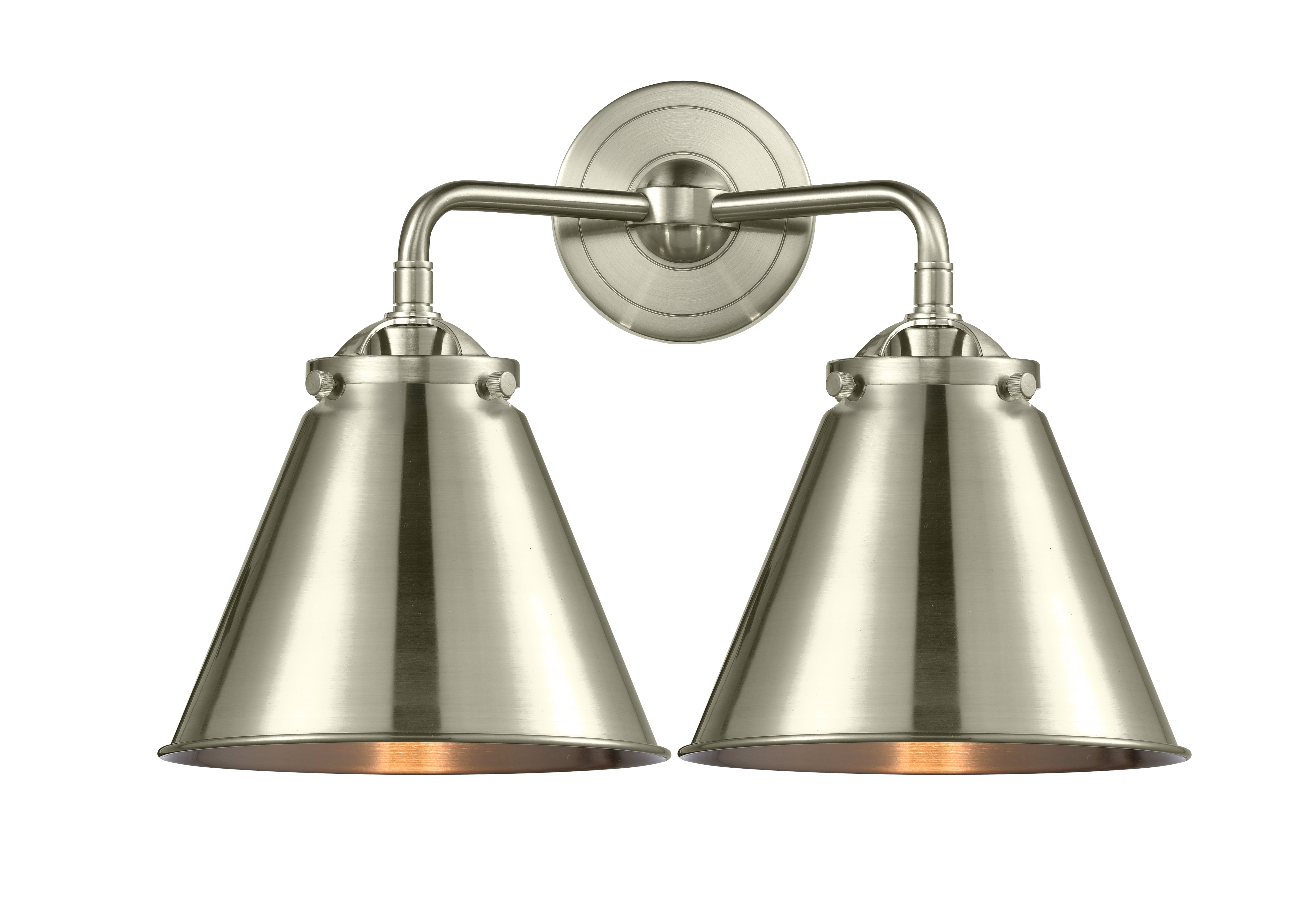 Nouveau Bath Vanity Light Cast Brass Glass