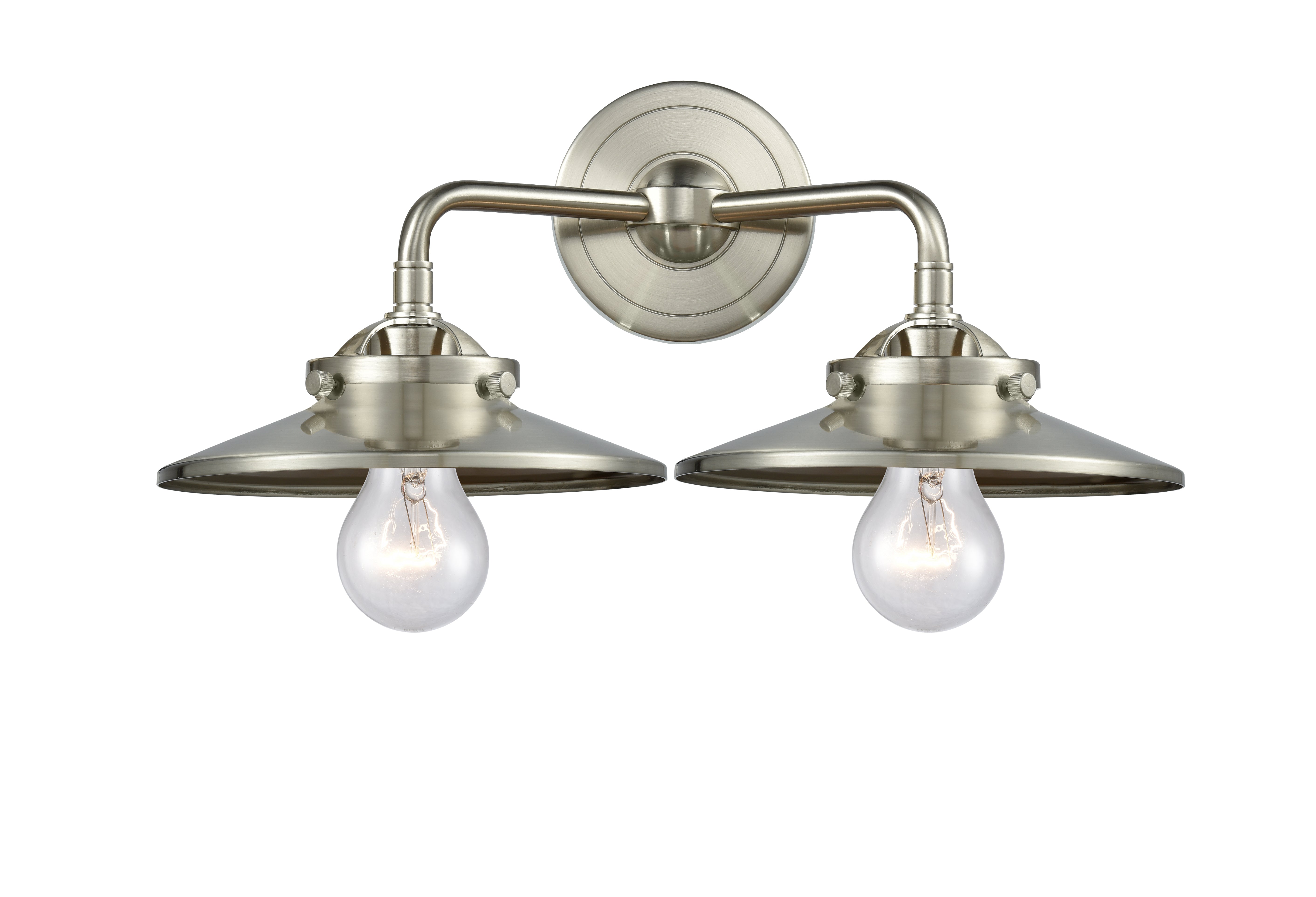 Nouveau Bath Vanity Light Cast Brass Glass