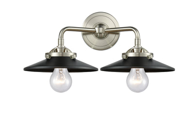 Nouveau Bath Vanity Light Cast Brass Glass