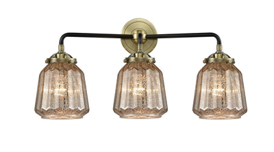 Nouveau Bath Vanity Light Cast Brass Glass