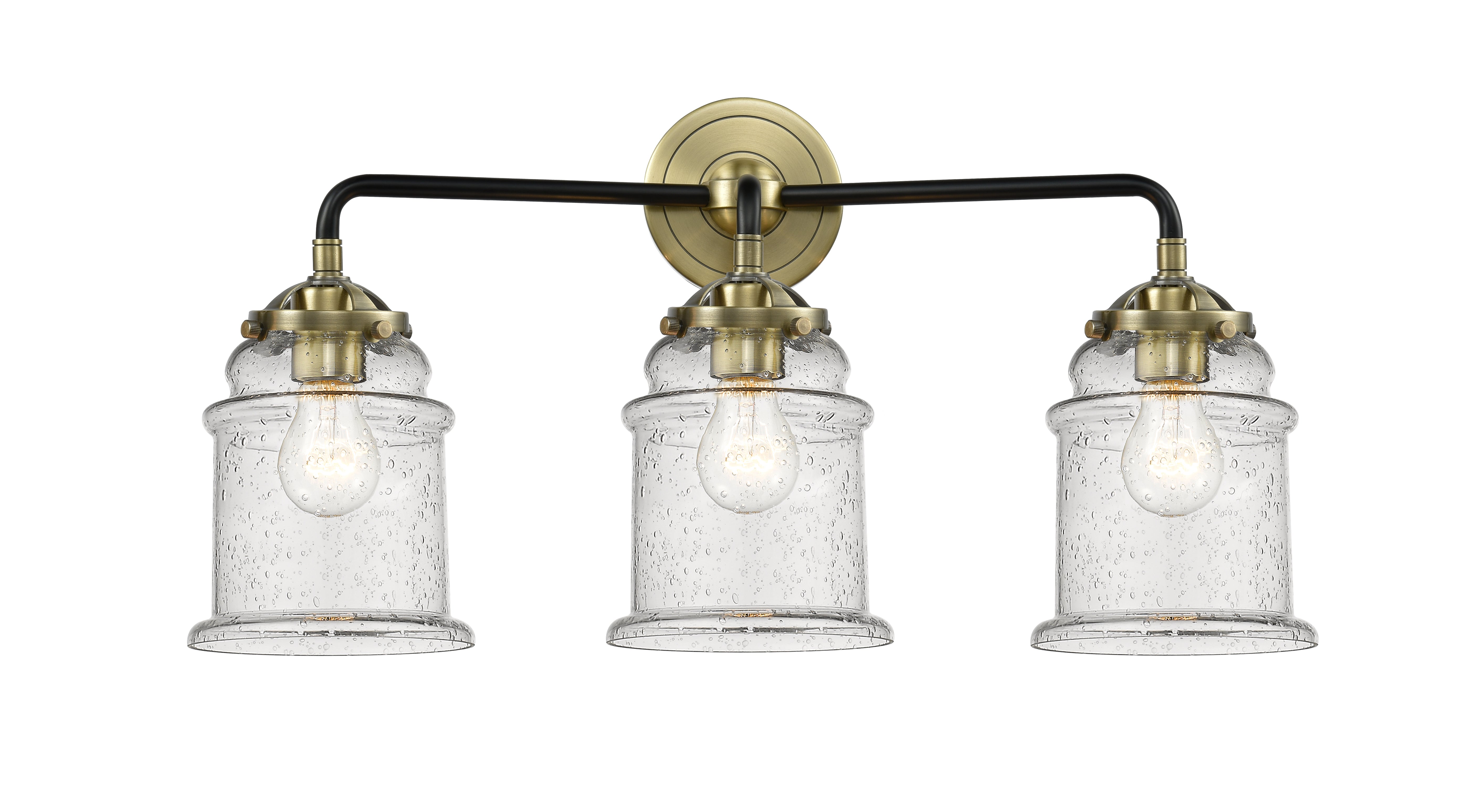 Nouveau Bath Vanity Light Cast Brass Glass